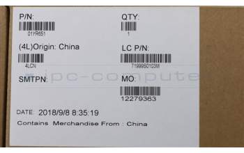 Lenovo 01YR651 MECH_ASM GRP_KBD_Bzl_GR,FPR_NFC,BK,SUN