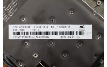 Lenovo 01YR672 C-Cover with keyboard, UK English, Black, Backlight, Fingerprint, UK