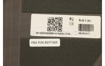 Lenovo 01YT310 ABDECKUNG, A-Abdeckung, WQ, LGD, IR KAM, Schwarz