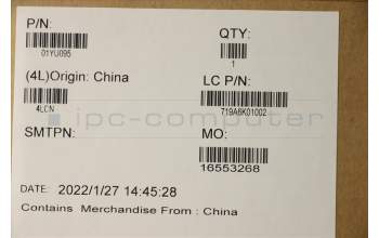 Lenovo 01YU095 MECH_ASM CS16_2BCP,GLASS,GRAY,NFC,TRA