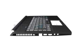 025.901I0.0001 original Acer keyboard incl. topcase DE (german) black/transparent/black with backlight