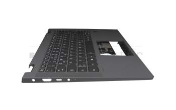 025.901N4.0001 original Lenovo keyboard incl. topcase DE (german) black/grey with backlight