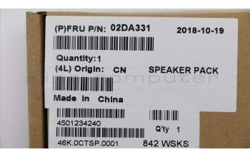 Lenovo 02DA331 SPEAKERINT FRU Speaker ASM(L+R)