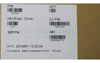 Lenovo 02DC094 HEATSINK FRU UMA THM ASSY TOSHIBA