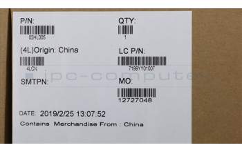 Lenovo 02HL005 MECH_ASM A-Cover,Black,PPS,HD