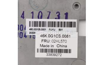 Lenovo 02HL570 MECH_ASM WW CCover+NORDIC ASM,BK<CHY>