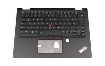 02HL662 original Lenovo keyboard incl. topcase DE (german) black/black with backlight and mouse-stick