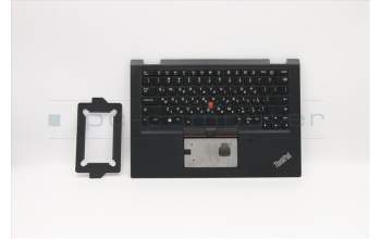 Lenovo 02HL669 C-Cover with keyboard,Hebrew,Black,WLAN