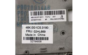 Lenovo 02HL669 C-Cover with keyboard,Hebrew,Black,WLAN