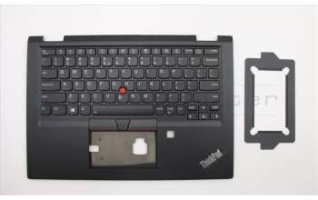 Lenovo 02HL688 C-Abdeckung mit Tastatur, Englisch (US, Euro), Schwarz, Hintergrundbeleuchtung
