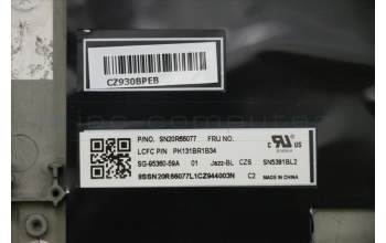 Lenovo 02HM206 C-Abdeckung mit Tastatur, Tschechisch/Slowakisch, Schwarz, Hintergrundbeleuchtung