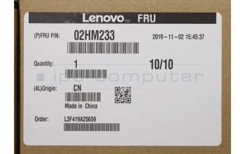 Lenovo 02HM233 MECH_ASM Ccov,TUR,BLKBD,BK,LTN