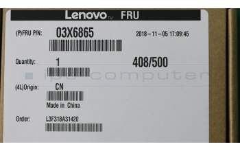 Lenovo CABLE_BO FRU for miniDP to VGA for Lenovo ThinkPad X1 Tablet Gen 2 (20JB/20JC)