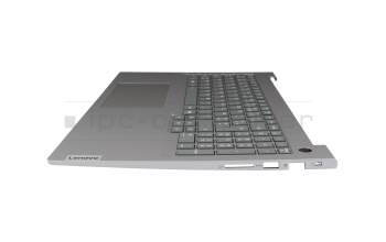 05619009M063 original Lenovo keyboard incl. topcase FR (french) grey/grey with backlight