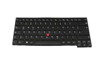 0C02227 original Lenovo keyboard DE (german) black/black matte with mouse-stick