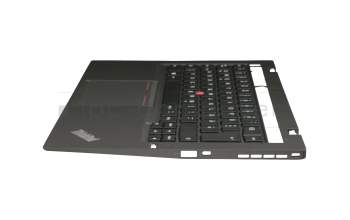 0C45081 original Lenovo keyboard incl. topcase DE (german) black/black with backlight and mouse-stick