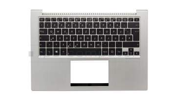0K05-000C000 original Protek keyboard incl. topcase DE (german) black/silver with backlight