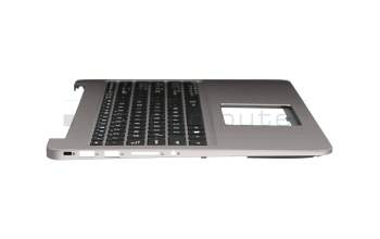 0KN0-UQ2UI13 original Pegatron keyboard incl. topcase US (english) black/grey with backlight