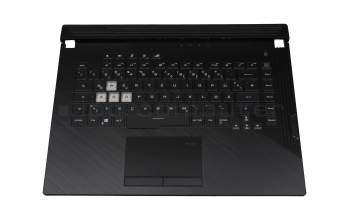 0KN1-8T4GE11 original Pega keyboard incl. topcase DE (german) black/transparent/black with backlight