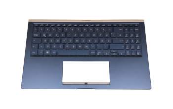 0KN1-9D2GE16 original Pegatron keyboard incl. topcase DE (german) blue/blue with backlight