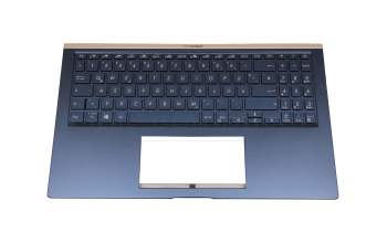 0KN1-9D2GE162017Q000074 original Asus keyboard incl. topcase DE (german) blue/blue with backlight