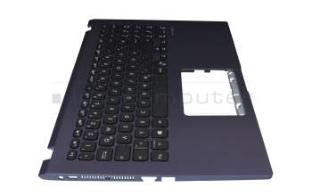 0KN1-AH5GE12 original Pega keyboard incl. topcase DE (german) black/blue with backlight