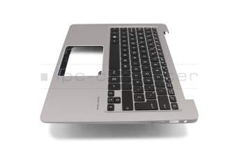 0KNB0-2101SP00 original Asus keyboard incl. topcase SP (spanish) black/silver with backlight