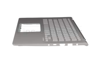 0KNB0-260AGE00 original Asus keyboard incl. topcase DE (german) silver/silver with backlight