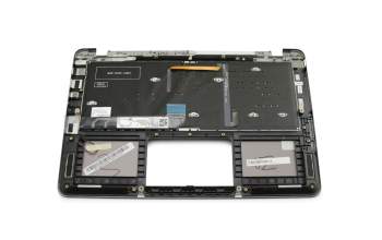 0KNB0-2625GE00 original Wistron keyboard incl. topcase DE (german) black/grey with backlight