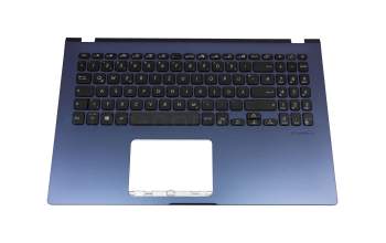 0KNB0-5109GE00 original Asus keyboard incl. topcase DE (german) black/blue with backlight