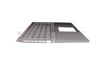 0KNB0-563CSF00 original Asus keyboard incl. topcase SF (swiss-french) silver/silver with backlight