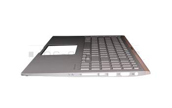 0KNB0-563CSF00 original Asus keyboard incl. topcase SF (swiss-french) silver/silver with backlight