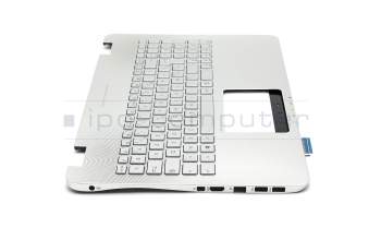 0KNB0-662BFR00 original Asus keyboard incl. topcase FR (french) silver/silver with backlight
