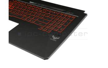 0KNR0-661CGE00 original Asus keyboard incl. topcase DE (german) black/red/black with backlight