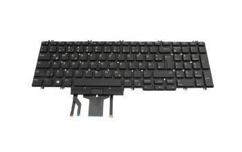 0NMTGD original Dell keyboard DE (german) black/black with backlight and mouse-stick