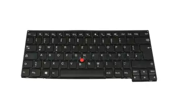 04Y0874 original Lenovo keyboard DE (german) black/black matte with mouse-stick