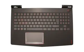 Keyboard incl. topcase DE (german) black/black original suitable for Lenovo Legion Y520-15IKBN (80WK004XGE)
