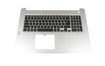 P1YCM original Dell keyboard incl. topcase DE (german) black/silver