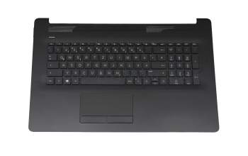 Keyboard incl. topcase DE (german) black/black (DVD) (Optics: Rough Pattern) original suitable for HP 17-by1000