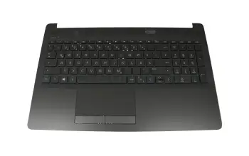 L20386-041 original HP keyboard incl. topcase DE (german) black/black (brushed metal look)