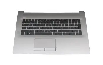 L83727-041 original HP keyboard incl. topcase DE (german) black/silver with backlight w/o ODD