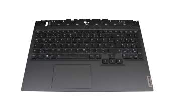Keyboard incl. topcase DE (german) black/black with backlight original suitable for Lenovo Legion 5-15ACH6H (82JU)