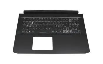 6B.QCUN2.015 original Acer keyboard incl. topcase CH (swiss) black/white/black with backlight