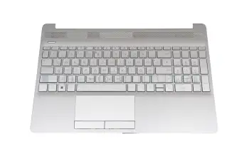 L52023-041 original HP keyboard incl. topcase DE (german) silver/silver Incl. touchpad