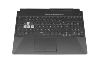 90NR03L1-R31GE0 original Asus keyboard incl. topcase DE (german) black/transparent/black with backlight