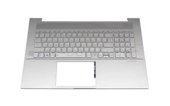 M45795-041 original HP keyboard incl. topcase DE (german) silver/silver with backlight