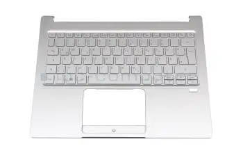 6B.HR0N8.020 original Acer keyboard incl. topcase DE (german) silver/silver with backlight