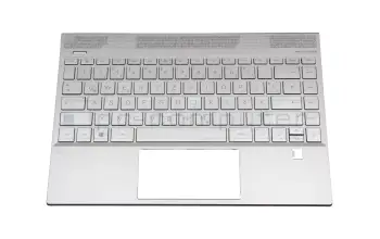 L53416-041 original HP keyboard incl. topcase DE (german) silver/black