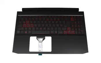 6B.QAMN2.014 original Acer keyboard incl. topcase DE (german) black/red/black with backlight