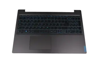 5CB0U42751 original Lenovo keyboard incl. topcase PO (portuguese) black/blue/black with backlight